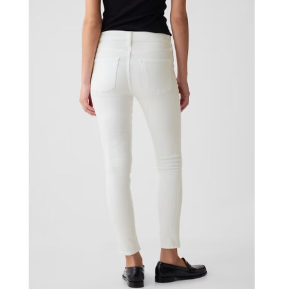GAP Mid Rise True Skinny Optic White Stretch Jeans Size 33/16 #570471 MSRP $80 - Picture 6 of 10